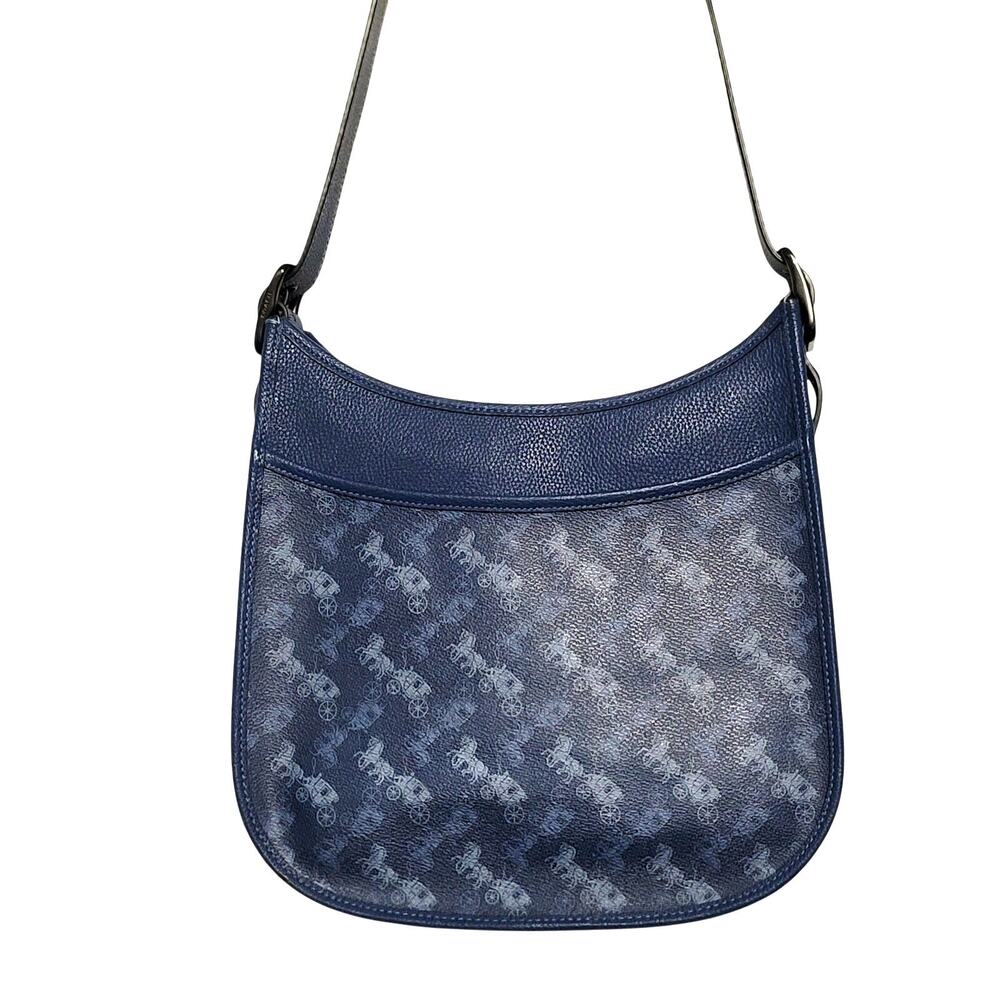 Coach Emery leather crossbody Blue Horse & Carriage